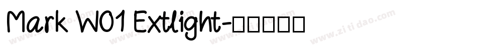 Mark W01 Extlight字体转换